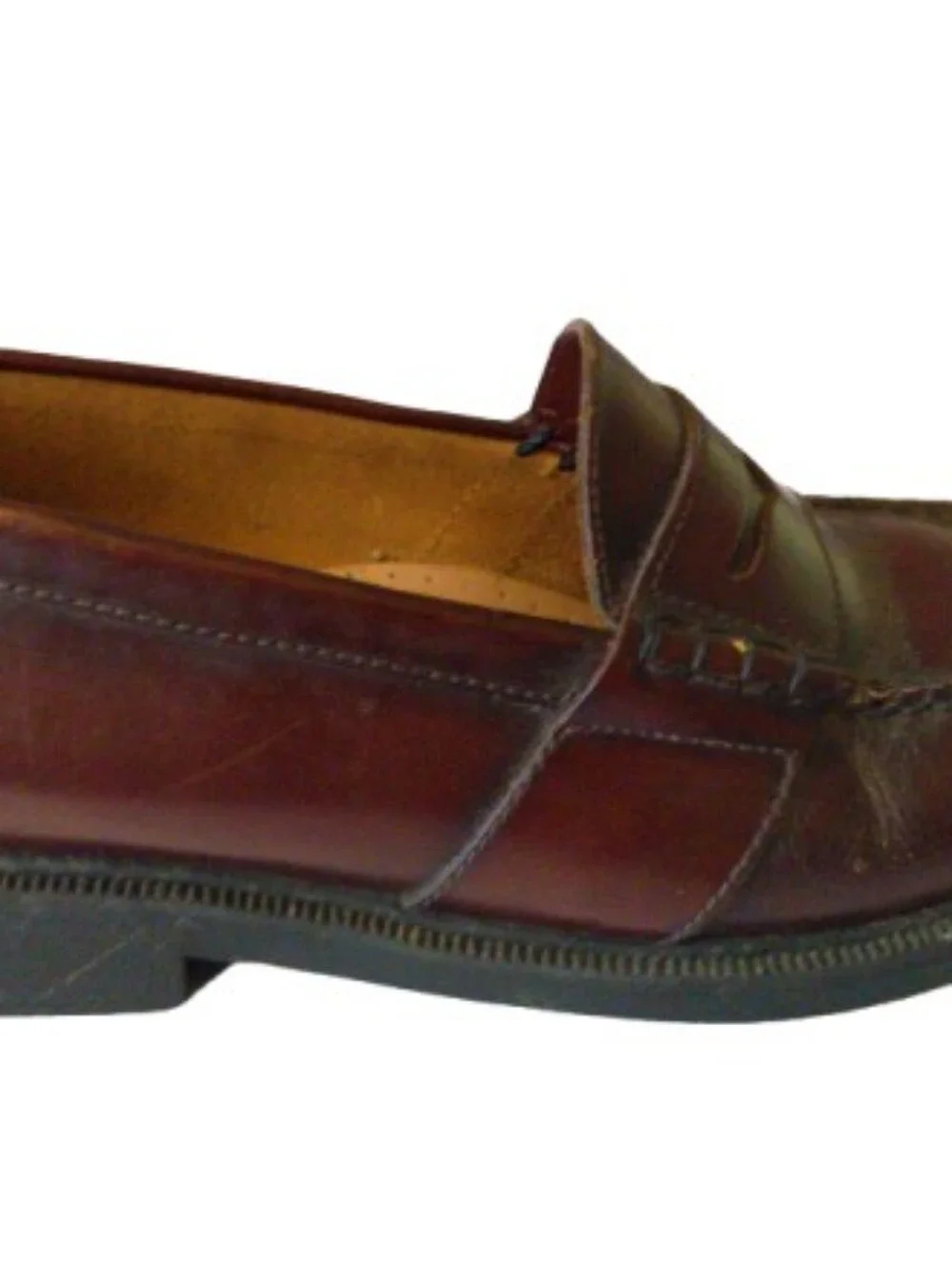 Nunn Bush Mens 9.5 M Brown Leather Penny Loafers Moc Toe Preppy Dress Shoes